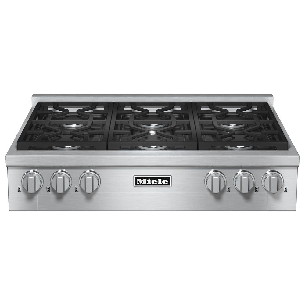Miele 36" Gas Rangetop with 6 ST Burners in Clean Touch Steel, , large