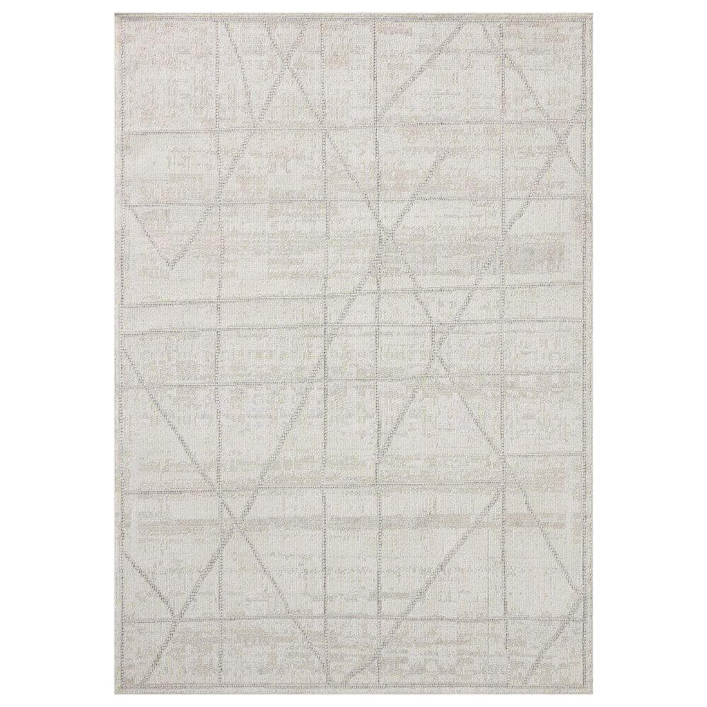 Loloi Roxie Ivory and Graphite 2" x 3" Area Rug, , large