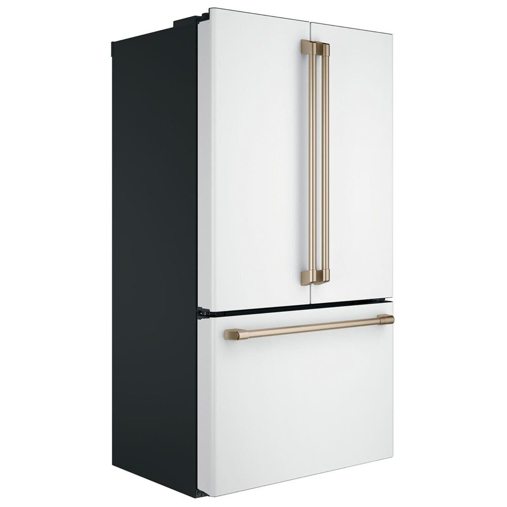 Cafe 23.1 Cu. Ft. Counter Depth French Door Refrigerator in Matte White in Brushed Bronze, , large