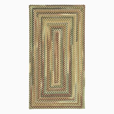 Capel Gramercy 0070-100 1"8" x 2"6" Concentric Gold Scatter Rug, , large
