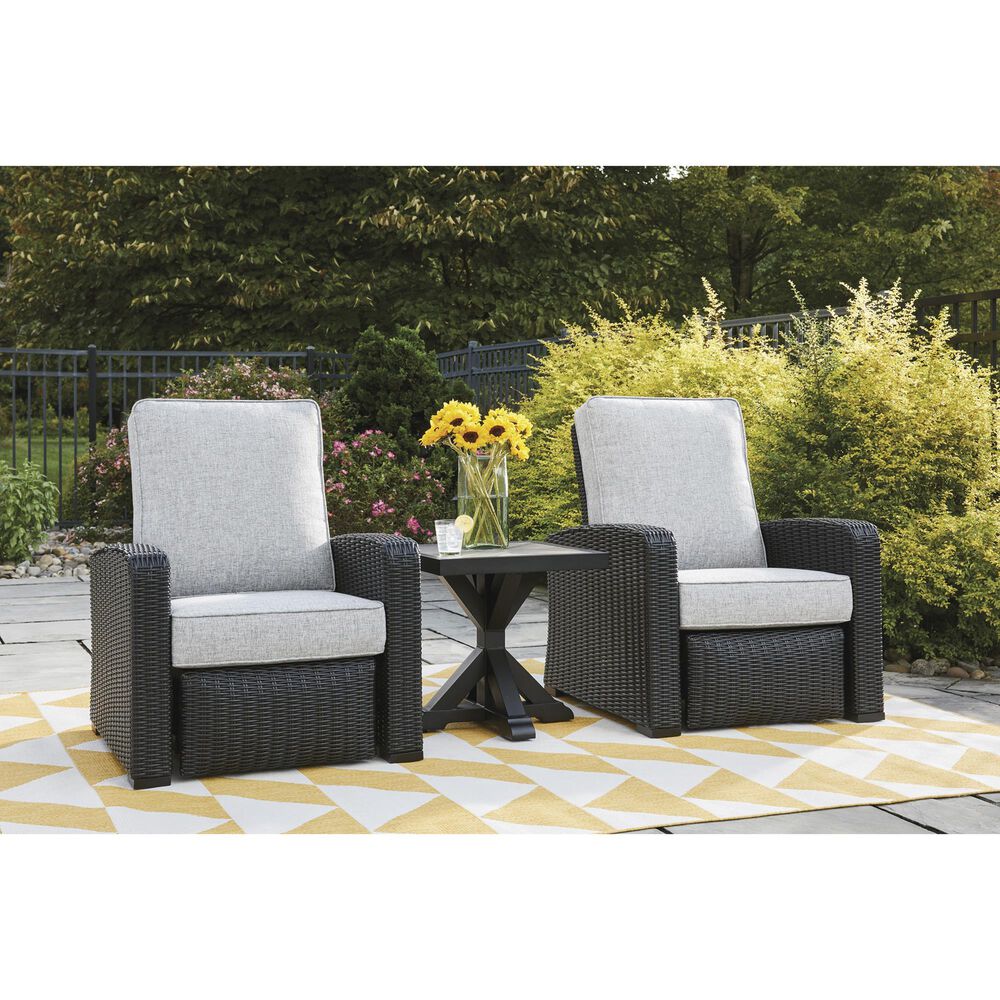 Ashley Beachcroft Square End Table in Black and Light Gray, , large