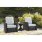 Ashley Beachcroft Square End Table in Black and Light Gray, , large