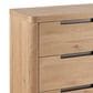 Universal Furniture Modern Walker California King Panel Bed with Dresser, Wardrobe and Two Nightstands in Natural Oak with AC Outlets and USB Ports, , large