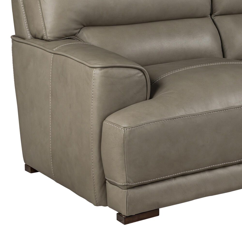 Bordeaux &amp; Co Stationary Leather Sofa and Loveseat Set in Goodland Grey, , large