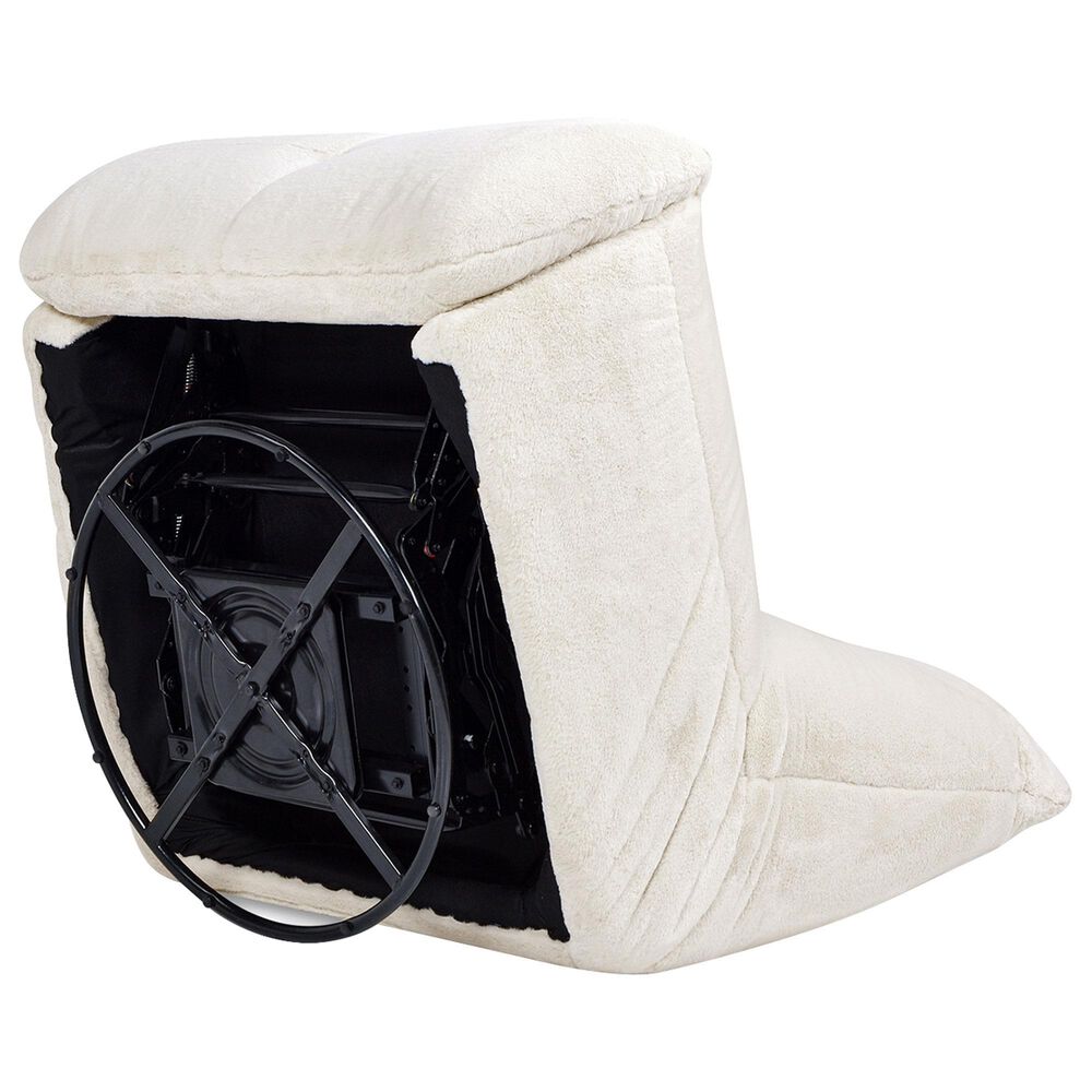 Jennifer Taylor Home Rearden Manual Swivel Glider Recliner in Pearl White, , large