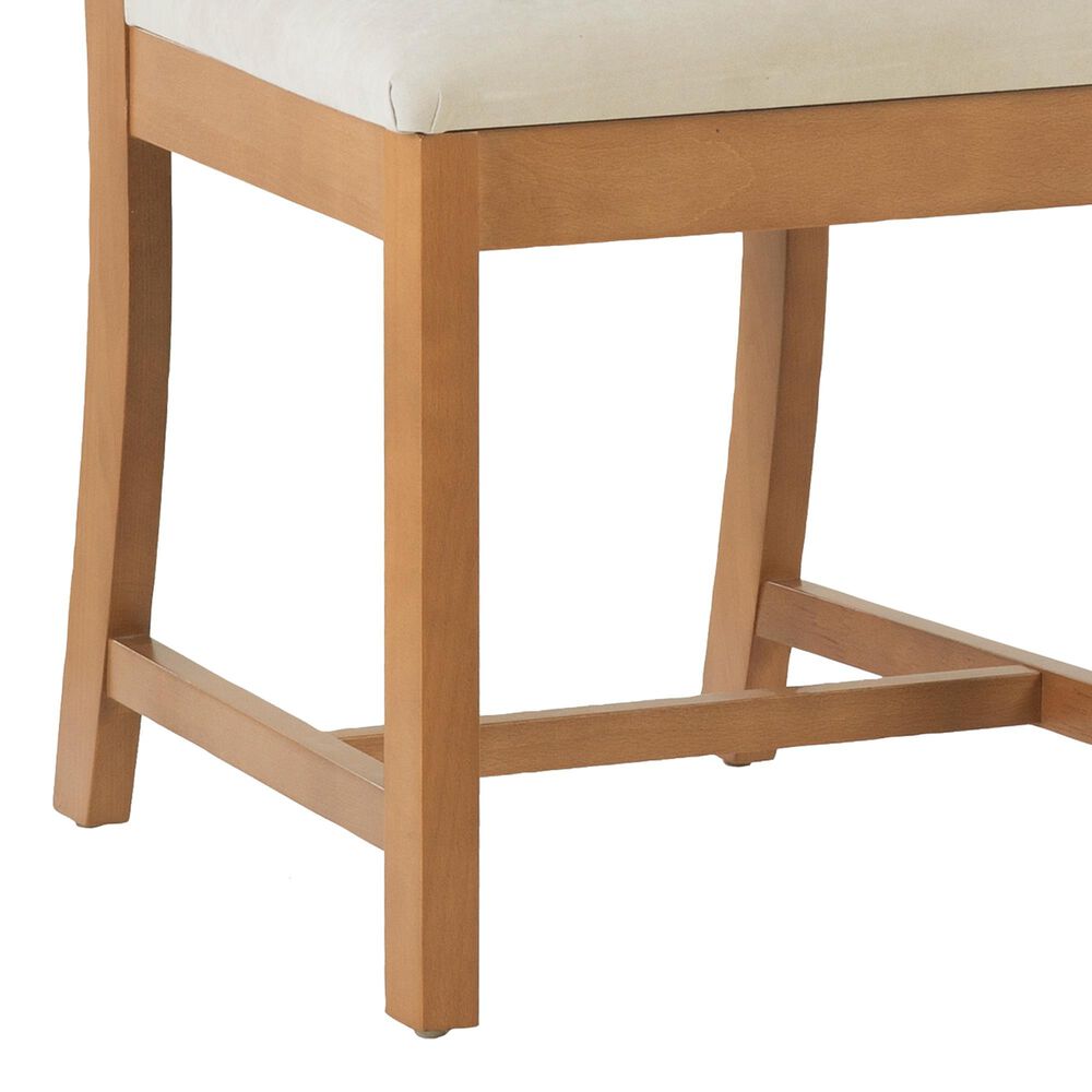 Linon Home Decor Wilmer Side Chair with Beige Upholstery in Brown (Set of 2), , large