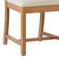 Linon Home Decor Wilmer Side Chair with Beige Upholstery in Brown (Set of 2), , large