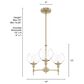 Hunter Xidane 3-Light Chandelier in Alturas Gold, , large