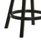 Armen Living Erika Swivel Counter Height Stool with Cream Upholstery in Black, , large