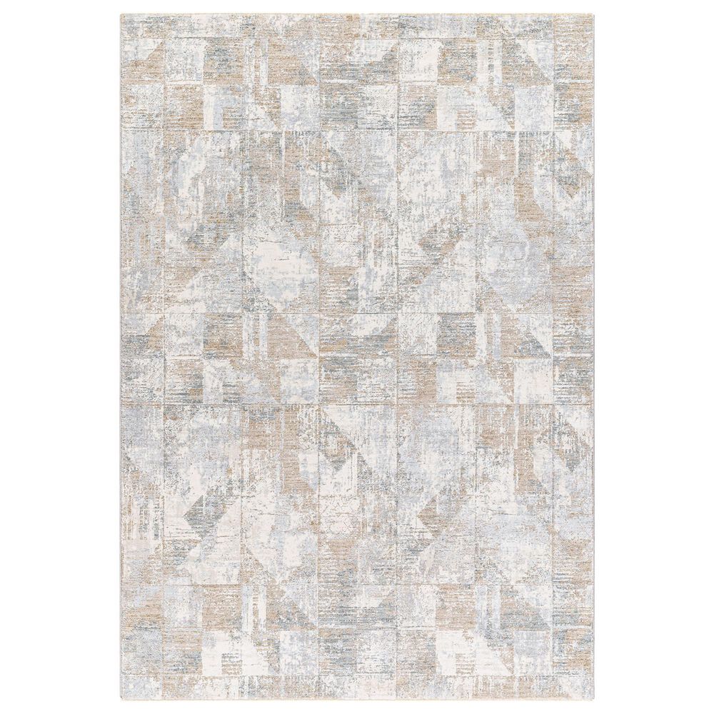 Surya Brunswick 9" x 12"2" Cream, Light Slate, Blue, Olive, Seafoam and Taupe Area Rug, , large