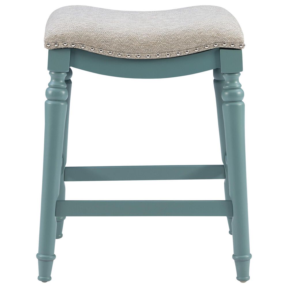 Linon Home Decor Hayes Counter Stool in Teal Blue, , large