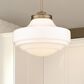 Golden Lighting Ingalls Large Pendant with Vintage Milk Glass in Modern Brass, , large