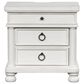 Ashley Rowlenstown 3-Drawer Nightstand in Antique White with Outlets and USB Ports, , large