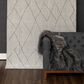 Karastan Tangier RG187-620 9" x 12" Tribal Diamond Silver Area Rug, , large