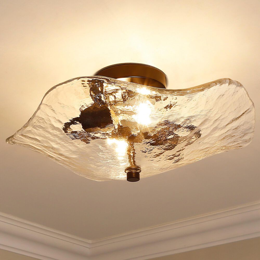 Golden Lighting Samara 2-Light Semi-Flush in Matte Black, , large