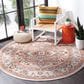 Safavieh Cabana CBN680B 8" Round Beige and Orange Indoor/Outdoor Area Performance Rug, , large