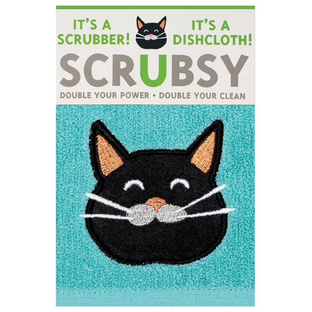 Mukitchen Scrubsy Meow Kitchen Dishcloth in Multicolor, , large