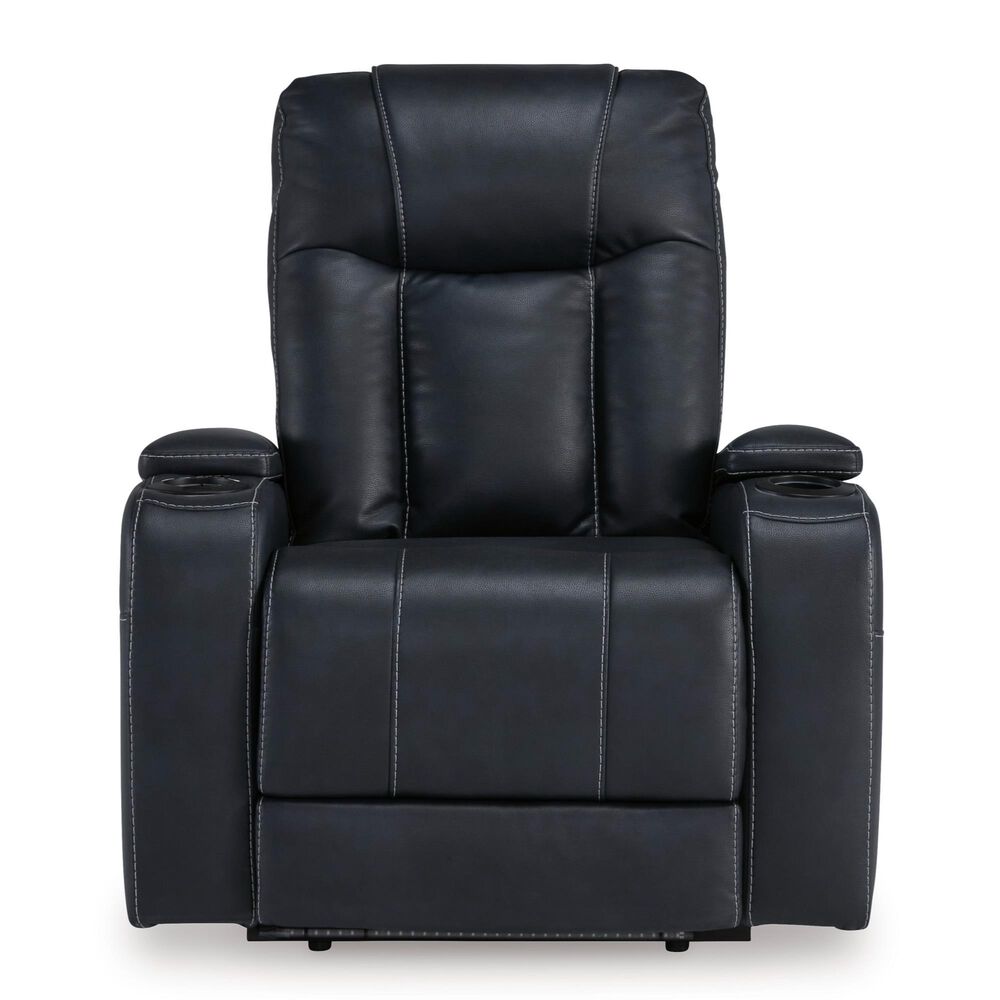 Ashley Feazada Power Recliner and Headrest in Sapphire, , large