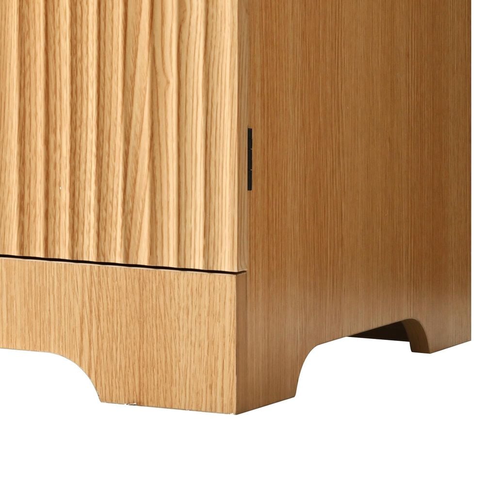 HOMLUX 72" Tall Arched Kitchen Pantry Cabinet in Natural, , large