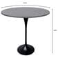 Leisuremod Verve 36" Round Bar Height Dining Table with Sintered Stone Top in Black and Grey - Table Only, , large