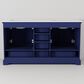 Lexora Home Dukes 60" Double Bathroom Vanity in Navy Blue with 2 cm White Quartz Top and Rectangular Sinks, , large