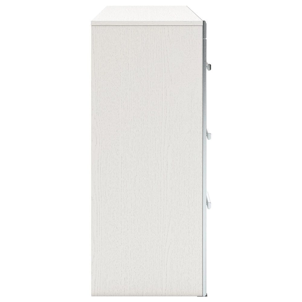 Ashley Zuraleus 6-Drawer Dresser and Mirror in Matte White and Chrome, , large