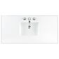 James Martin Vanities Palisades 48" Single Bathroom Vanity in Bright White with 3 cm White Zeus Quartz Top and Rectangular Sink, , large