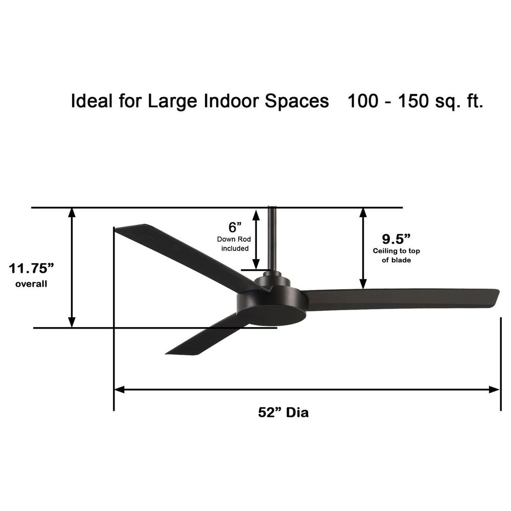 Minka-Aire Roto 52" Ceiling Fan in Coal, , large