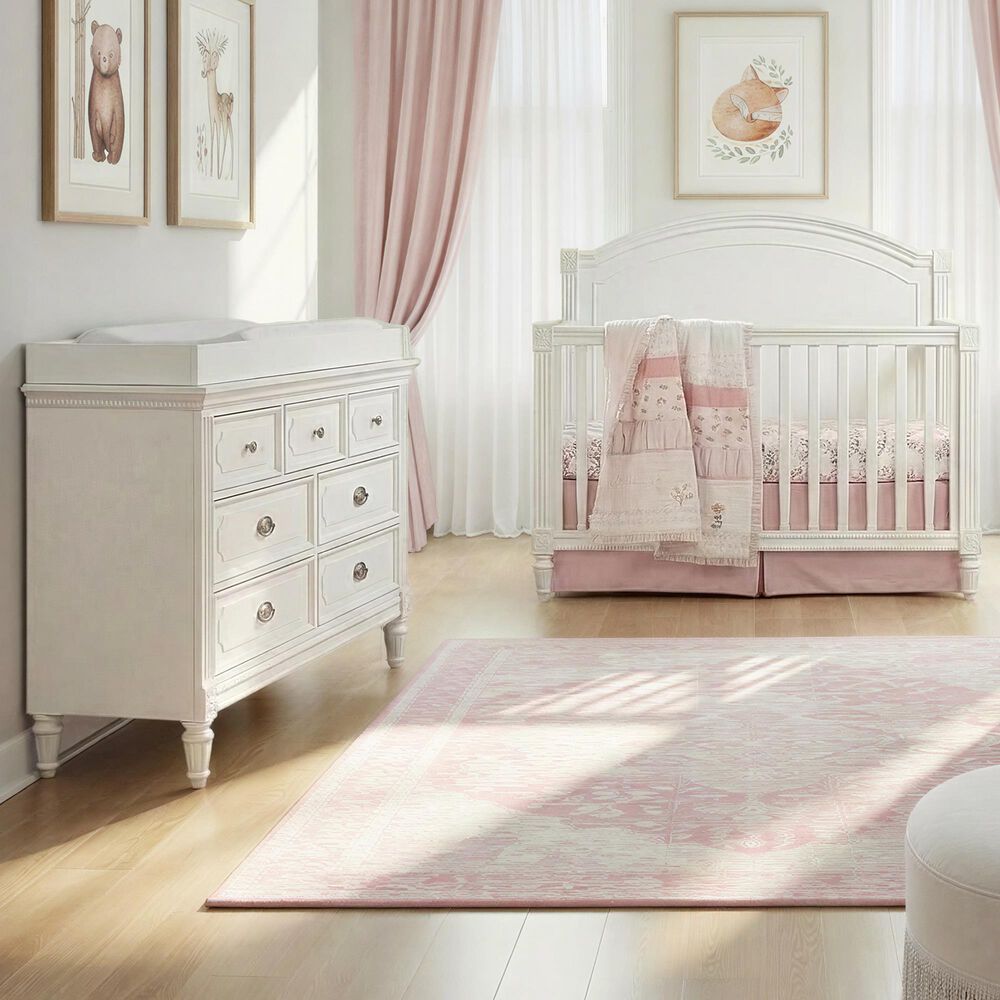 Eastern Shore Elsa 3-Piece 4-in-1 Convertible Crib with Dresser and Changer Top Nursery Set in Lace, , large