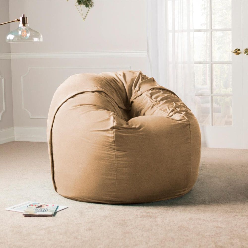 Jaxx 5&#39; Large Bean Bag with Removable Cover in Camel, , large