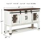 Ashley Valebeck Dining Room Server in White/Brown, , large