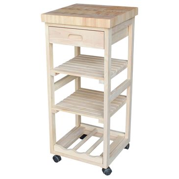 International Concepts Kitchen Trolley in Unfinished, , large