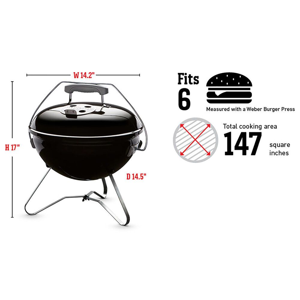 Weber Smokey Joe Premium Charcoal Grill in Slate Blue, , large