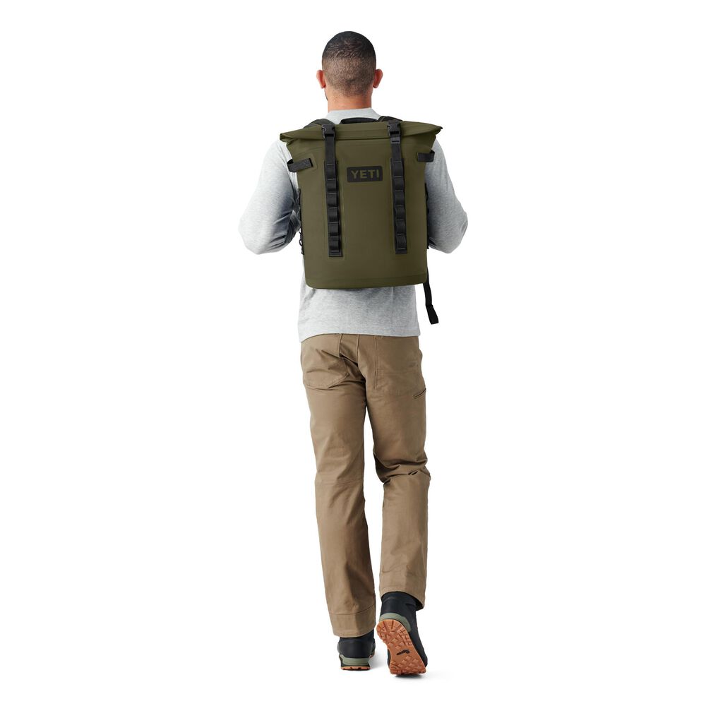 YETI Hopper M20 Backpack Soft Cooler in Olive and Black, , large