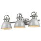 Golden Lighting Duncan 3-Light Bath Vanity in Pewter and Glossy Gray, , large