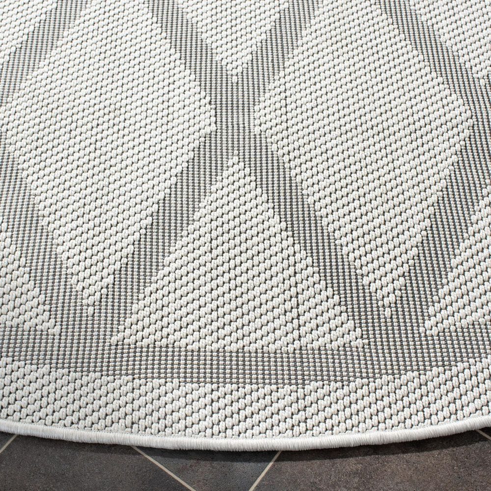 Safavieh Bermuda BMU805A 6&#39;7&quot; Round Ivory and Light Grey Indoor/Outdoor Area Performance Rug, , large