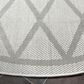Safavieh Bermuda BMU805A 6"7" Round Ivory and Light Grey Indoor/Outdoor Area Performance Rug, , large