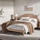 Walker Edison Elias Queen Platform Bed with Arched Headboard in Cerused White, , large