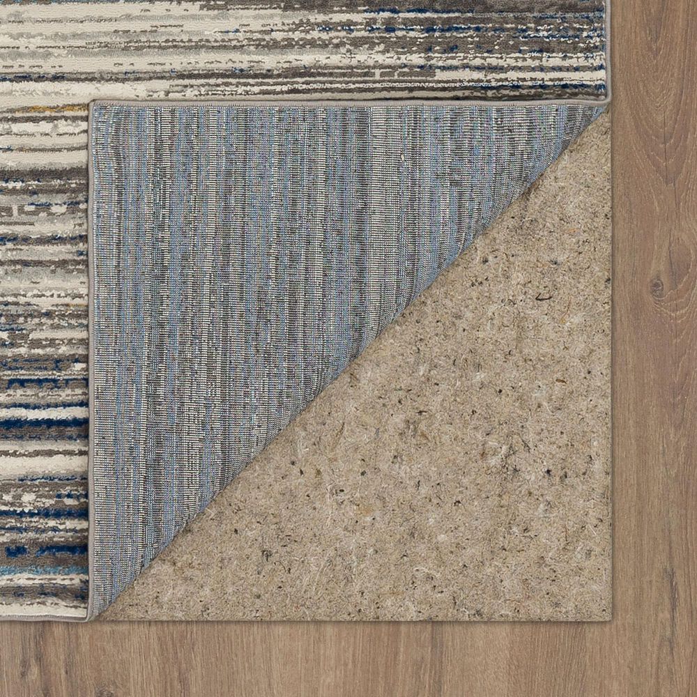 Karastan Cleo R1075 5&#39; 3&quot; X 8&#39; Grey Dark Blue Area Rug, , large
