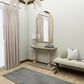 Uma Enterprises Farmhouse Pedestal Console Table in White, , large