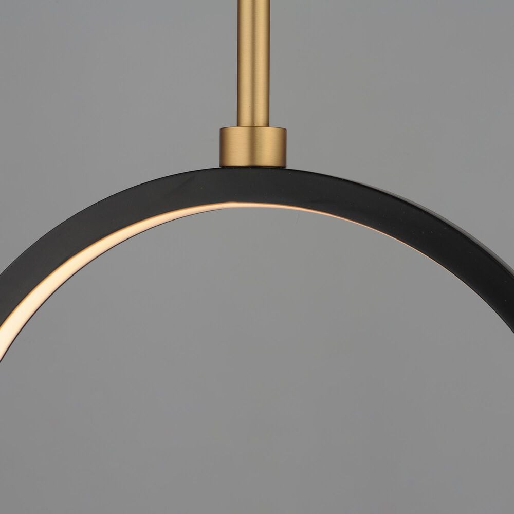Maxim Lighting Hoopla 3-Light LED Pendant in Black and Gold, , large