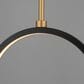 Maxim Lighting Hoopla 3-Light LED Pendant in Black and Gold, , large