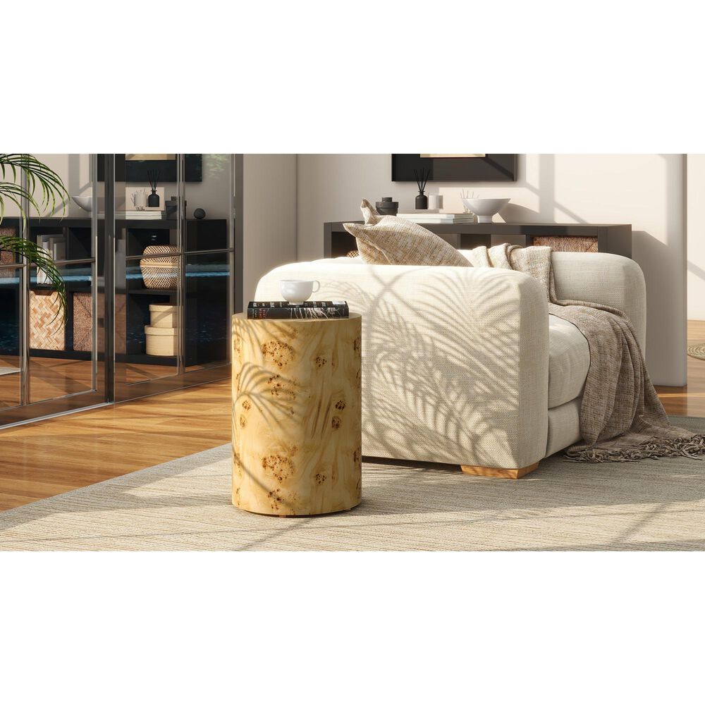 Jennifer Taylor Home Nebula 22" Side Table in Warm Natural Brown, , large