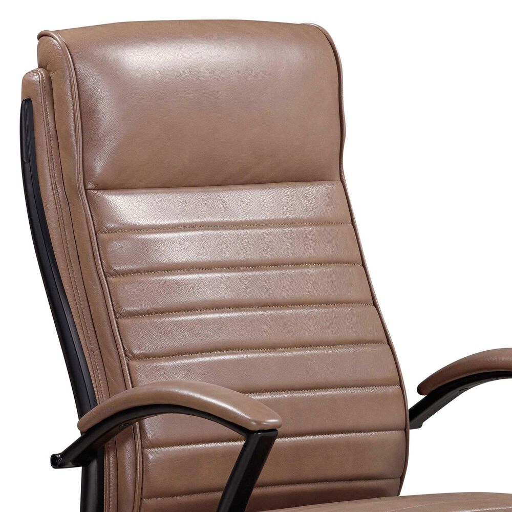 Simeon Collection Leather Desk Chair in Smooth Latte, , large