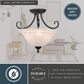 Vaxcel Babylon 3-Light Semi Flush Mount in Oil Burnished Bronze, , large