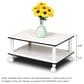 HOMLUX 2-Tier Turn-N-Tube Coffee Table in White, , large