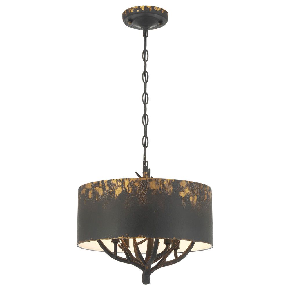 Golden Lighting Arboreal 4-Light Pendant in Antique Black, , large