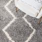Safavieh Venus Shag Chevron 4" x 6" Grey and Ivory Area Rug, , large