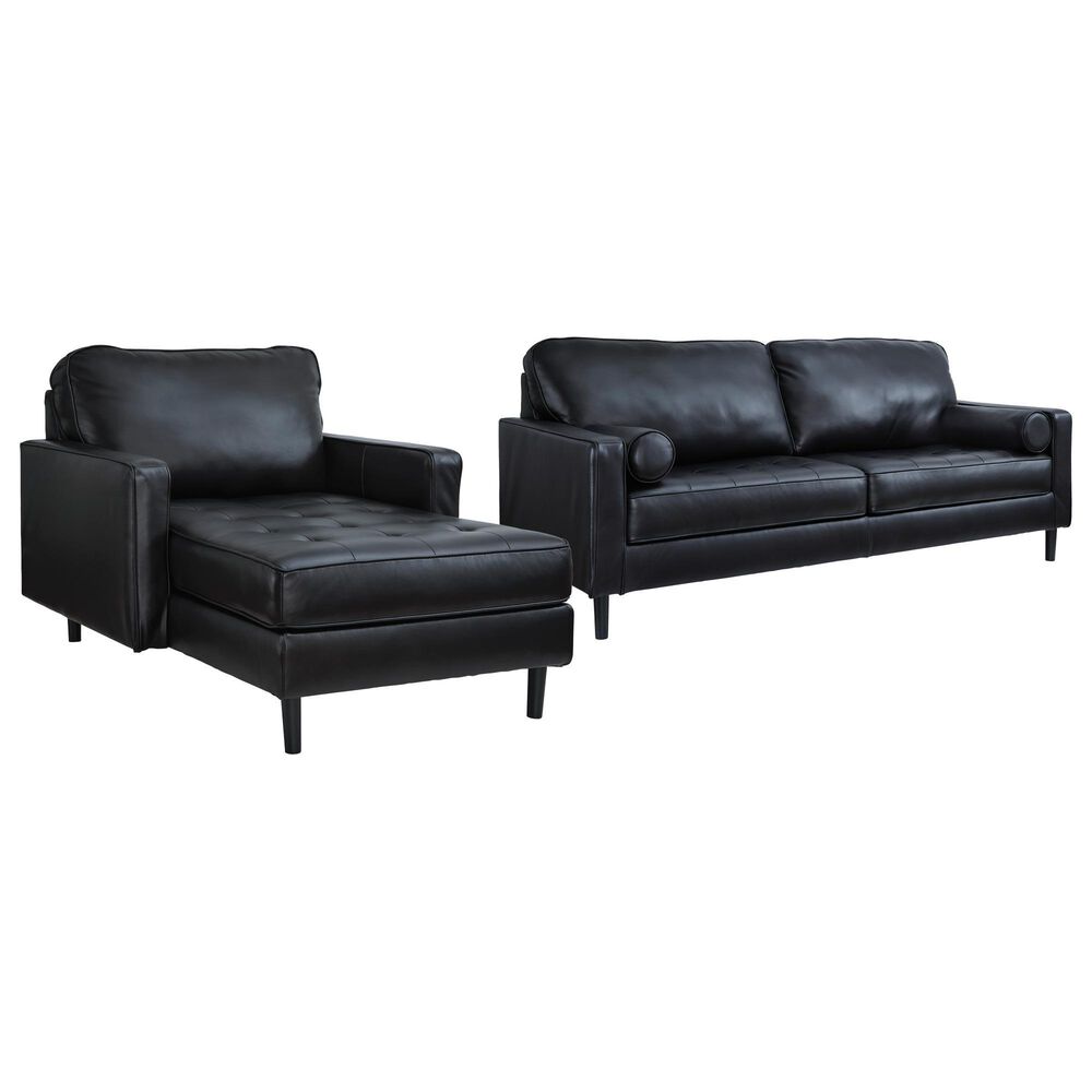 Ashley Bryceview Stationary Sofa and Chaise Set in Onyx, , large