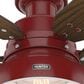 Hunter Mill Valley Low Profile 52" Outdoor Ceiling Fan with Light in Barn Red, , large
